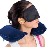 3 in 1 Travel Pillow Set - Head Pillow, Eye Cover & Ear Plug - Image 2