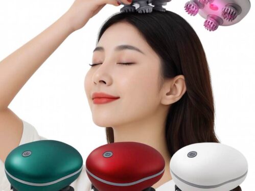 Electric Scalp Massager Portable Head Massager with Kneading 96 Massage Nodes, Handheld Head Scratcher Massager for Stress Relax and Pain Relief, Ideal Gifts for Women, Men