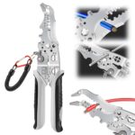 8inch Multifunctional Wire Stripper and Crimping Tool or Professionl Electrician Stainless Steel Wire Puller Plier, wire Cutter for Wiring, Looping, Cutting, Splitting, crimping, Gripping, Twisting, Nail Pulling and Electrical Stripping Tool or Tools - Image 2
