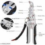 8inch Multifunctional Wire Stripper and Crimping Tool or Professionl Electrician Stainless Steel Wire Puller Plier, wire Cutter for Wiring, Looping, Cutting, Splitting, crimping, Gripping, Twisting, Nail Pulling and Electrical Stripping Tool or Tools - Image 5