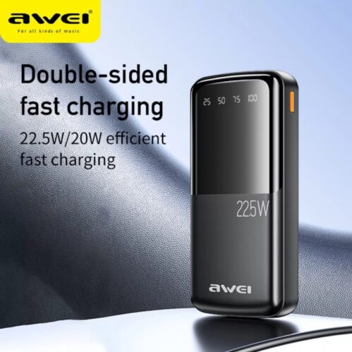 Awei P13K 22.5W PD Powerbank 20000mah Fast Charging