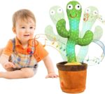 KC Cactus Plush Funny Electronic Shaking Cactus Singing Dancing Cactus Twisting Cactus Cute Plush Toy