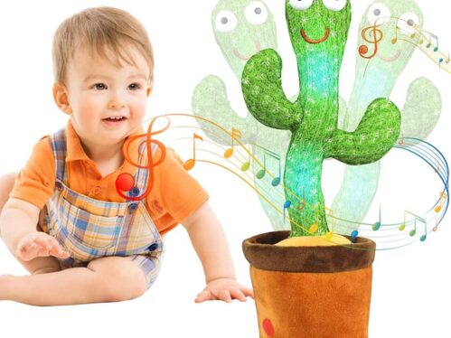KC Cactus Plush Funny Electronic Shaking Cactus Singing Dancing Cactus Twisting Cactus Cute Plush Toy