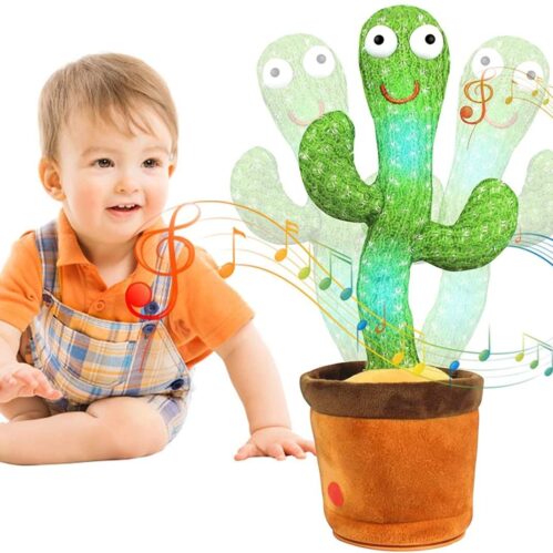 KC Cactus Plush Funny Electronic Shaking Cactus Singing Dancing Cactus Twisting Cactus Cute Plush Toy