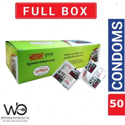 Raja Supers Condom Rose Flavors 50pcs