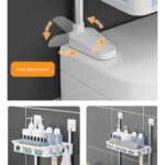 3-Tier Multifunctional Wall Hanging Storage Rack - Kitchen & Bathroom Organizer - Image 3