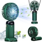 Handheld Fan, Mini Portable Personal Fan USB Rechargeable (Green) - Image 2