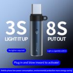 Smart USB Cigarette Lighter for Smartphones Type-C OTG Blowing Cigarette Lighter – Plug & Blow Smokeless Heater for Mobile Use - Image 5