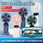 Handheld Fan, Mini Portable Personal Fan USB Rechargeable (Green) - Image 3