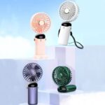 Handheld Fan, Mini Portable Personal Fan USB Rechargeable (Green) - Image 4