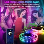 Best Quality 5 -10 Meter LED Light Strip TV LED Backlight USB RGB 2835 Color Strip Music Synchronized Color Changing Remote App Control 5Volt Halloween Decorative Night Light Suitable for Home Party Holidays