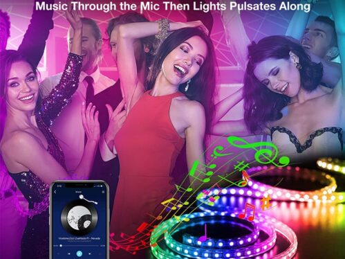 Best Quality 5 -10 Meter LED Light Strip TV LED Backlight USB RGB 2835 Color Strip Music Synchronized Color Changing Remote App Control 5Volt Halloween Decorative Night Light Suitable for Home Party Holidays