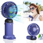Handheld Fan, Mini Portable Personal Fan USB Rechargeable (Green)