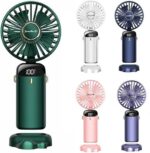Handheld Fan, Mini Portable Personal Fan USB Rechargeable (Green) - Image 7