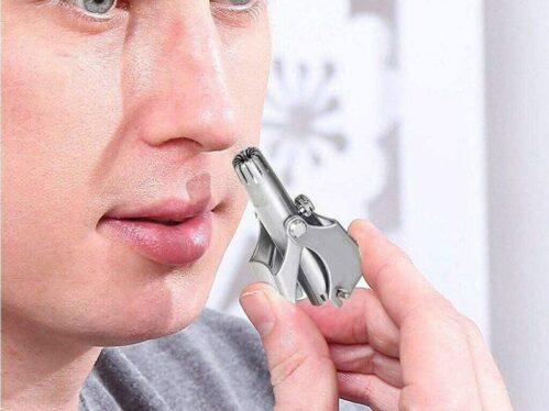 Mini Portable Nose Hair Removal Tool Waterproof Stainless Steel Man Manual Nose Hair Trimmer for Nose Ear Moustache and Whiskers Hair