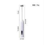 USB Rechargeable Handheld Egg Beater 3 Speeds Electric Milk . - Image 5