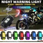 Universal 7 Color Waterproof Strobe LED Light for Motorcycle, Car, Bicycle, Drone Rechargeable Warning Light 1 Piece