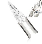 8inch Multifunctional Wire Stripper and Crimping Tool or Professionl Electrician Stainless Steel Wire Puller Plier, wire Cutter for Wiring, Looping, Cutting, Splitting, crimping, Gripping, Twisting, Nail Pulling and Electrical Stripping Tool or Tools - Image 6