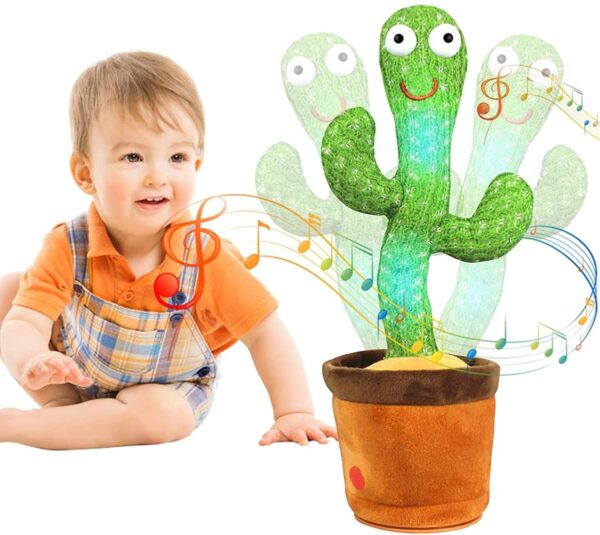 imgi_63_8869190390cc9b7bba20e7d0acfdcd10.jpeg KC Cactus Plush Funny Electronic Shaking Cactus Singing Dancing Cactus Twisting Cactus Cute Plush Toy - Image 1