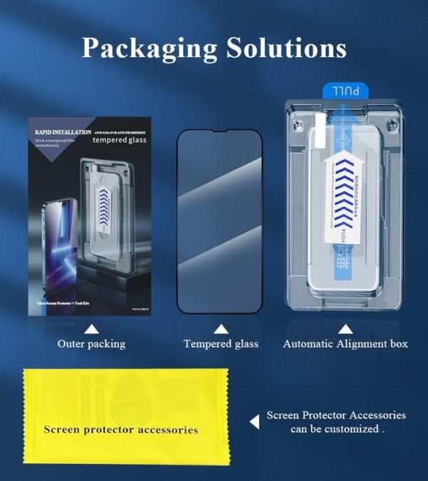 iPhone 16, 15, 14, 13, 12, 11, X All Models Easy Install High Quality 9H Tempered Glass Screen Protector - Image 5