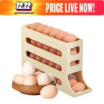 4-Tier Egg Holder for Fridge – Auto-Rolling, Space-Saving Egg Dispenser with Large Capacity (Holds 30 Eggs) - Image 4