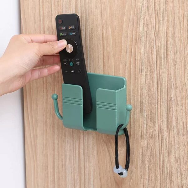 Mobile Phone Charging Hanging Holder Multifunction Wall Mounted Plug Bracket Remote Control Mounted Storage Box - Image 3