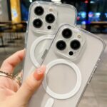 For Apple IPhone 15 / 14 / 13 / 12 / 11 / 11 Pro Max / Anti Yellow Magsafe Magnetic Wireless Charging Case Clear Transparent Shockproof Back Cover Phone case