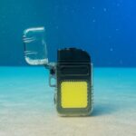 Rechargeable multifunctional keychain light, electric wire lighter, portable light, windproof lighter - Image 5