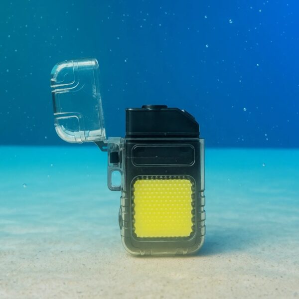 Rechargeable multifunctional keychain light, electric wire lighter, portable light, windproof lighter - Image 5