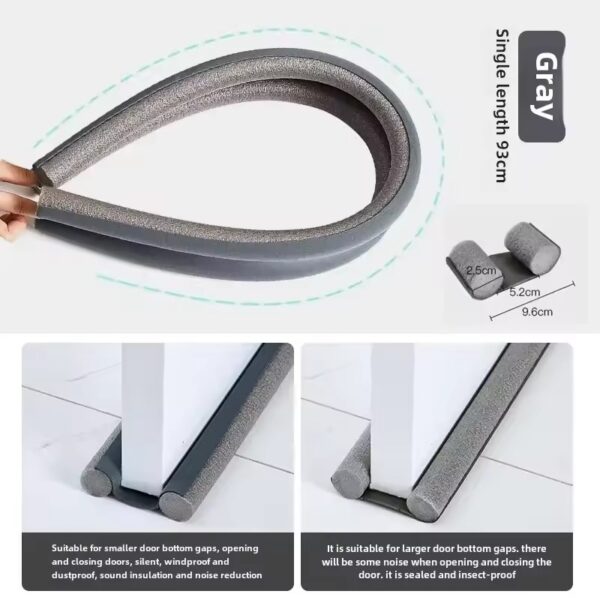 Multicolor Choose Door Bottom Seal Door Draft Stopper Door Sweep Weather Stripping Noise Blocker Window Breeze Blocker Adjustable Door Sweeps - Image 5