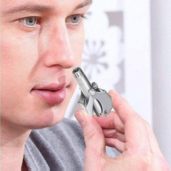Mini Portable Nose Hair Removal Tool Waterproof Stainless Steel Man Manual Nose Hair Trimmer for Nose Ear Moustache and Whiskers Hair