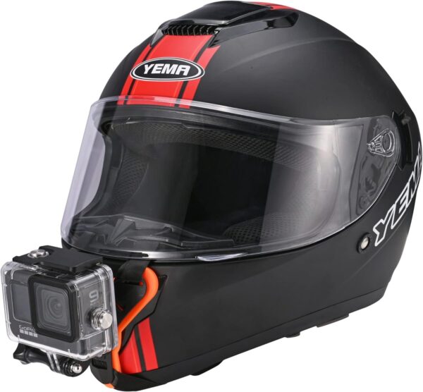 Helmet Chin Easily Mountable and Removable Mobile Mount or Holder for Motorcycle Helmet - Black - Image 2